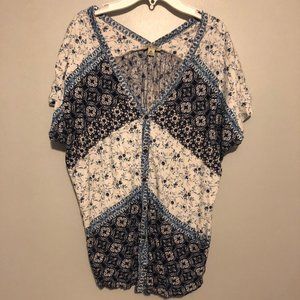 Lucky Brand Boho Blue Top